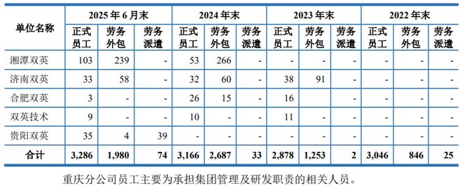 双英集团上半年人均产值仅为2023年一半劳务外包用工人数一年增千人(图4)